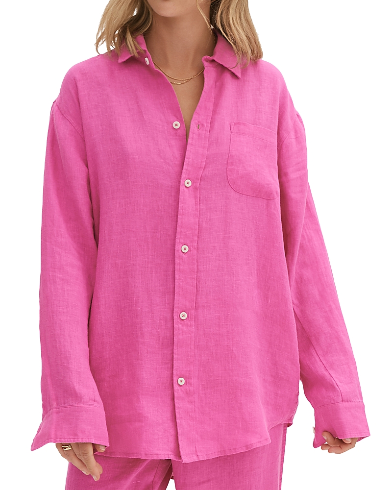 Desmond & Dempsey Linen Lounge Shirt