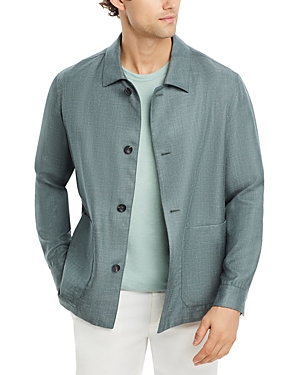 Shop The Men's Store At Bloomingdale's Melange Twill Chore Jacket - 100% Exclusive In Sage Green