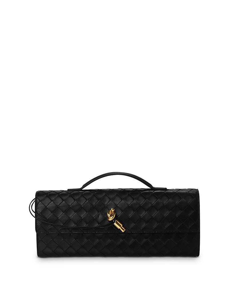 Bottega Veneta Andiamo Intrecciato Leather Clutch