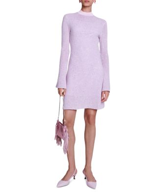 Maje Ravilly Sequined Open Knit Dress