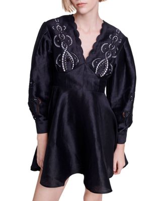 Maje Riclint Embroidered Dress