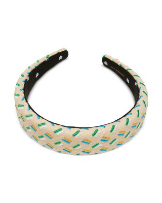 Multi Raffia Lele Sadoughi Headband LeLe Sadoughi Raffia Woven Alice Headband - Venice Rainbow  main image 4