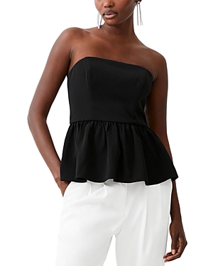 French Connection Harry Suiting Strapless Peplum Top