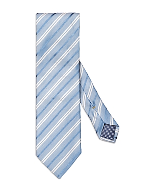 Shop Eton Striped Classic Tie In Light Pastel Blue