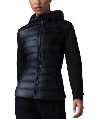 Mackage mixed media hooded jacket hotsell