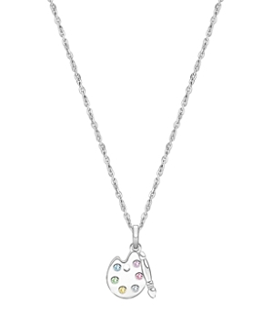 Tiny Blessings Girls' Sterling Silver Little Artist 13-14 Necklace - Baby, Little Kid, Big Kid