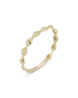 Moon & Meadow - 14K Yellow Gold Geometric Narrow Band