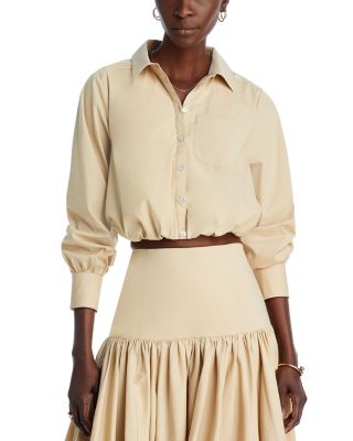 Cinq à Sept - Reema Bubble Hem Crop Shirt