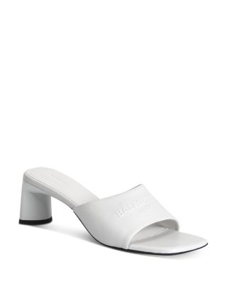 Balenciaga - Women's Logo High Heel Slide Sandals