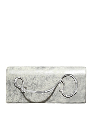 Alexis Bittar Twisted Side Handle Clutch In Metallic