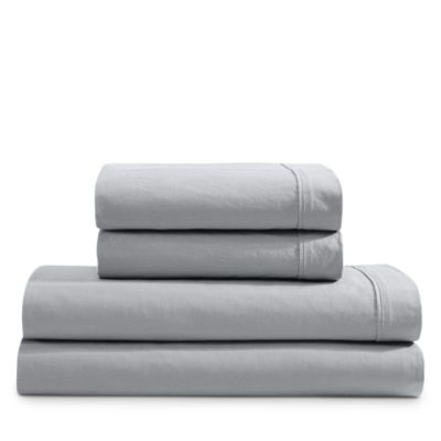 Washed Percale Cotton 4 Piece Sheet Set, King