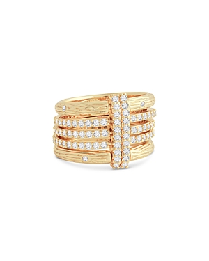 Shop Anabel Aram Enchanted Forest Multi Stack Ring In 18k Gold Plated
