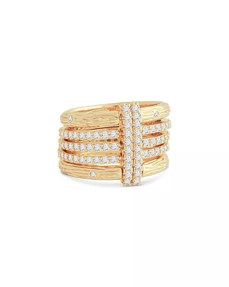 Anabel Aram Enchanted Forest Multi Stack Ring in 18K Gold Plated