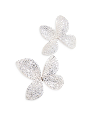 Shop Shashi Lis Pave Earrings In White