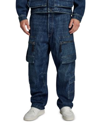 G-STAR RAW - Relaxed Fit Cargo Jeans in Worn In Sentry Blue