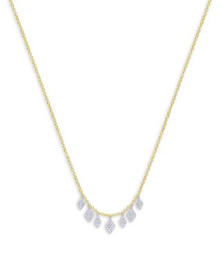 Meira T 14K White & Yellow Gold Diamond Dangle Disc Collar Necklace, 18