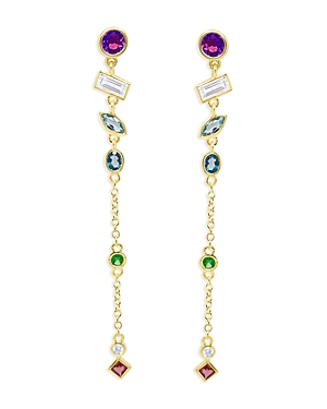 Shop Meira T 14k Yellow Gold Rainbow Drop Earrings In Multi