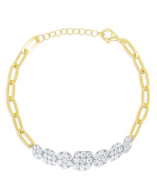 Meira T - 14K Yellow Gold & 14K White Gold Diamond Geometric Bracelet