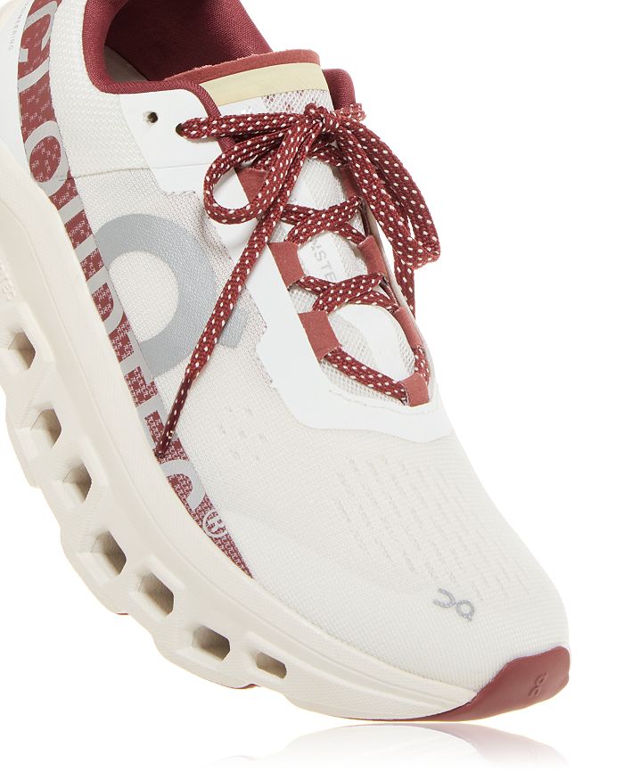 Shop On Women's Cloudmster Lace Up Running Sneakers In Ivory Ruby