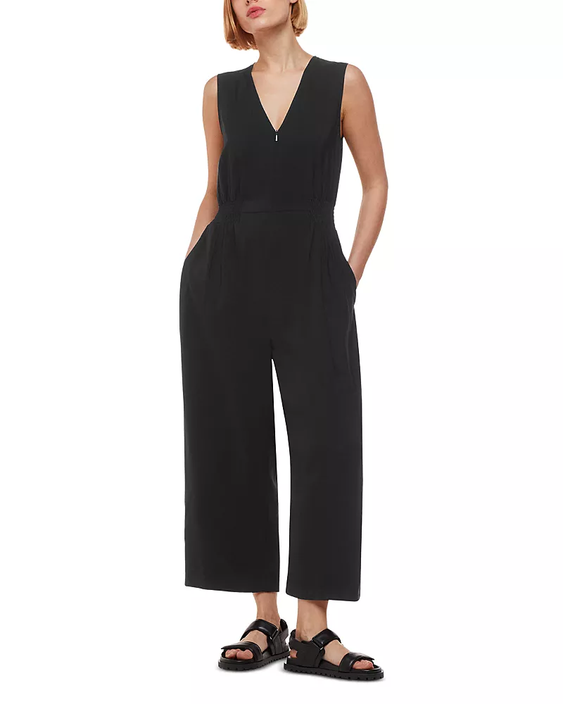 Whistles Remmie V Neck Jumpsuit