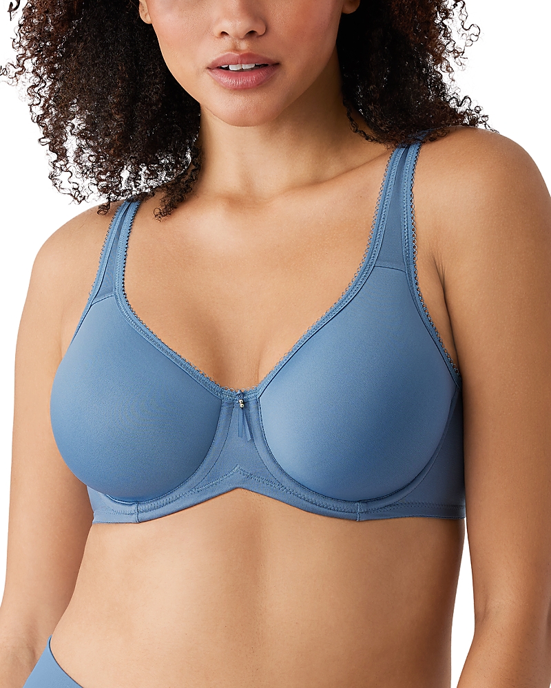 Shop Wacoal Basic Beauty Full-figure Spacer Underwire T-shirt Bra In Coronet Blue