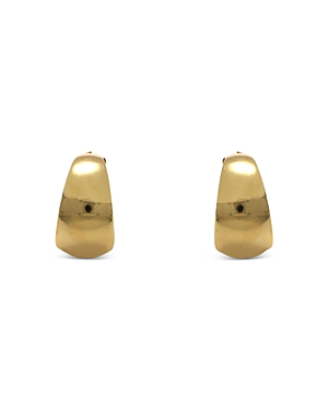 Bloomingdale's Polished Hoop Drop Earrings In 14k Yellow Gold