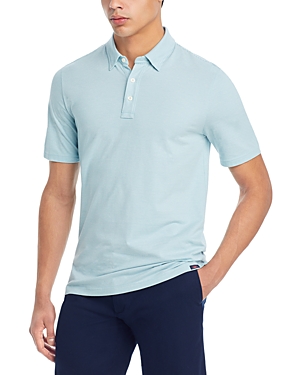 Shop Faherty Relaxed Fit Movement Pique Polo Shirt In Clean Lake