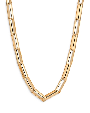 Rectangular Link Chain Necklace, 17