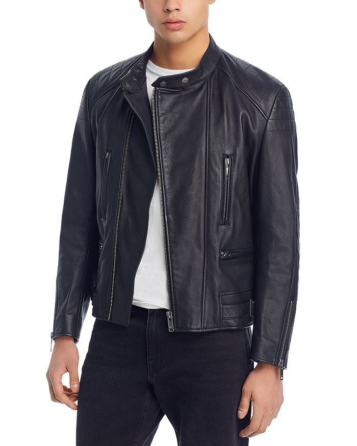 HUGO Lewis Leather Jacket | Bloomingdale's