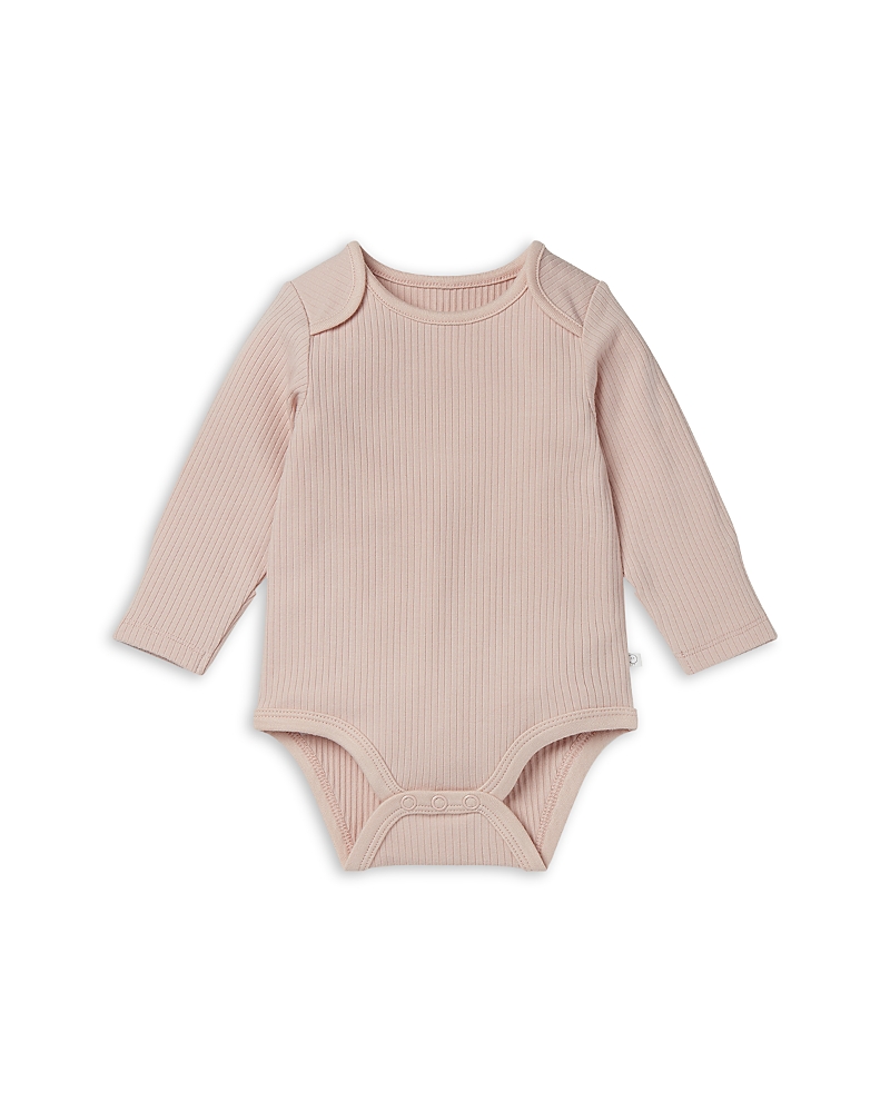 Mori Unisex Ribbed Long Sleeve Bodysuit - Baby In Blush