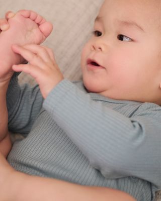 Unisex Ribbed Long Sleeve Bodysuit - Baby