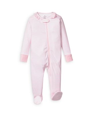 Petite Plume - Girls' Pima Cotton Striped Footie - Baby