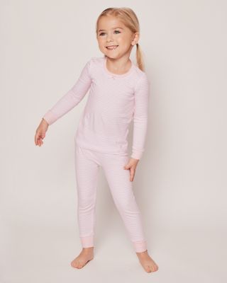 Girls' Pima Cotton Striped Pajama Set - Little Kid, Big Kid