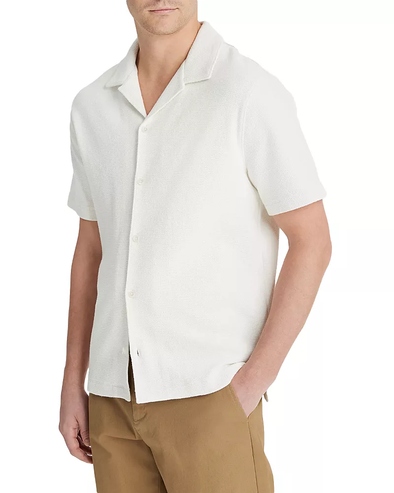 Vince Boucle Button Down Camp Shirt