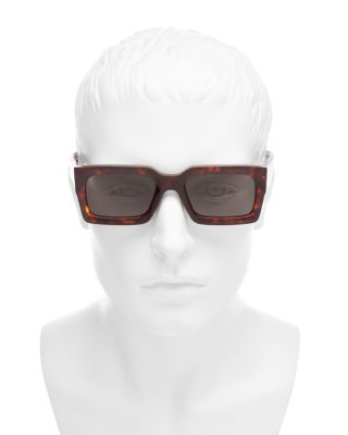 Bold 3 Dots Rectangular Sunglasses, 54mm