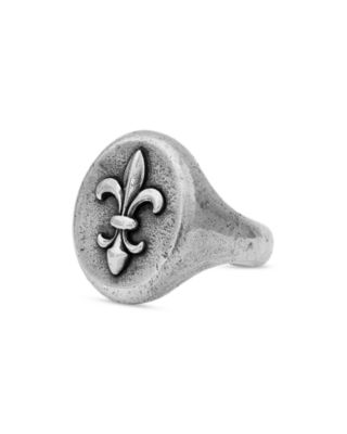 Sterling Silver Fleur De Lis Signet Ring