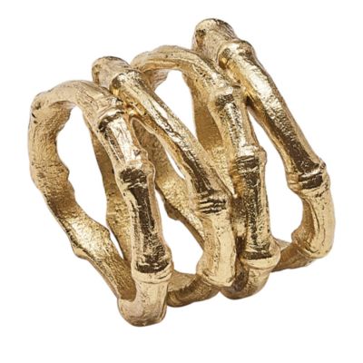 Bamboo Napkin Ring in Gold