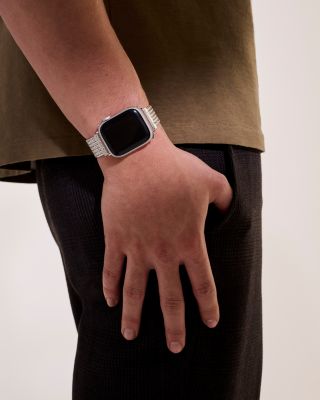 Apple Watch&reg; Diamond Pav&eacute; Sterling Silver Bracelet, 18mm