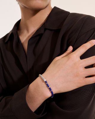 Sterling Silver Heishi Gemstone Chain Bracelet