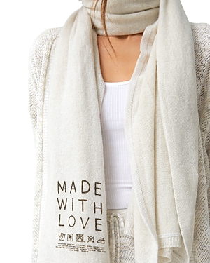 Shop Kerri Rosenthal Cashmere Wrap Scarf In Ivory