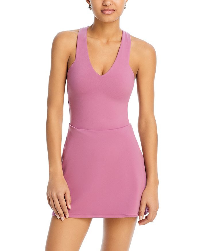 Shop Alo Yoga Airbrush Real Tennis Dress In Soft Mulberry