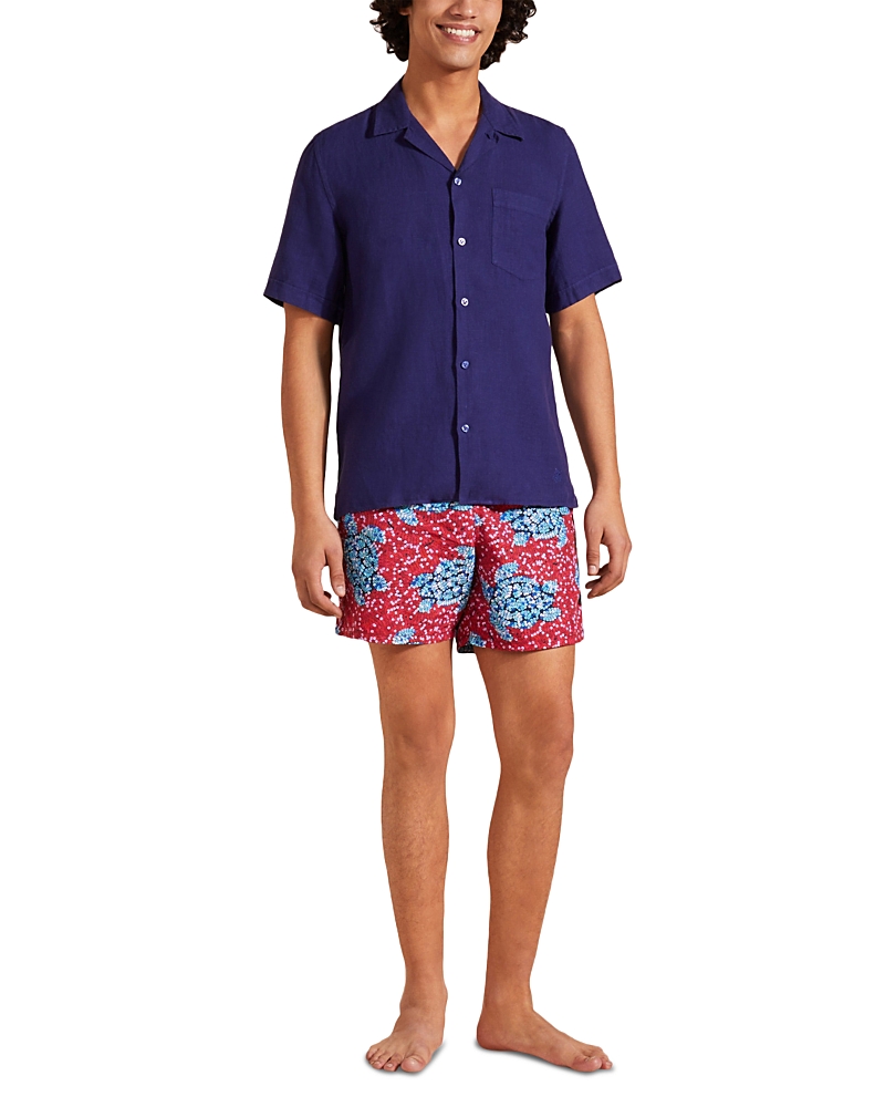 Vilebrequin Short Sleeved Solid Linen Shirt