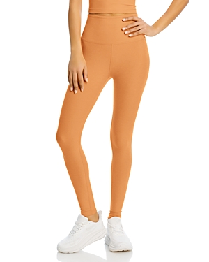 Shop Beyond Yoga Spacedye Caught In The Midi High Waisted Legging In Marmalade Heather