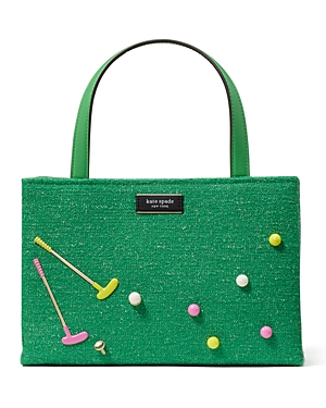 Kate Spade New York Sam Icon Astroturf Fabric Small Tote In Candy Grass