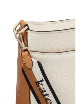Hudson Color Blocked Pebble Leather Messenger Crossbody