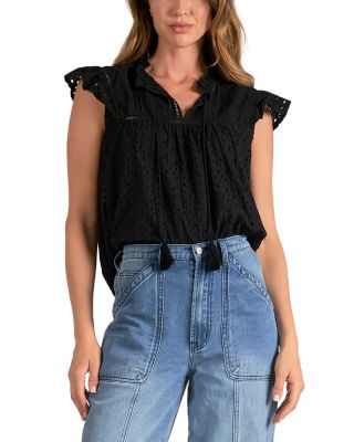 Cotton Sleeveless Ruffled Top