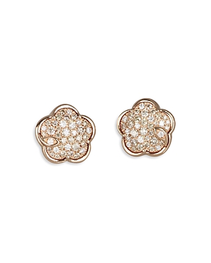 Pasquale Bruni 18k Rose Gold Petit Joli Diamond Flower Stud Earrings