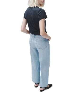 Miramar Sofie Cropped Cotton Terry Sweatpant Jeans in Meadowblue