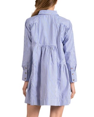 chinese dress ladies Lorena Striped Linen Maxi Dress