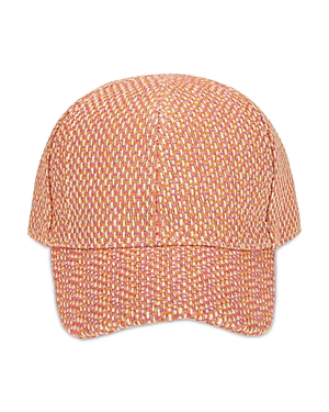 San Diego Hat Company Multicolor Paper Straw Ball Cap In Pink